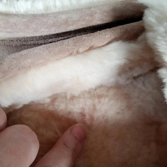 Lamo Harrison Men's slippers tan suede leather size 9 or women 9.5 - Picture 5 of 7